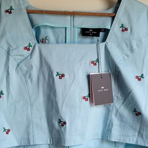 Lazy Oaf Cherry Bomb Crop Top size uk/20 us/16